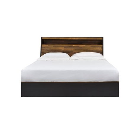 Acme - Eos Queen Bed W/Storage BD00545Q Walnut & Black Finish