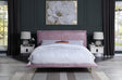 Acme - Metis EK Bed BD00560EK Pink Top Grain Leather
