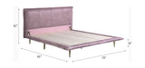 Acme - Metis Queen Bed BD00561Q Pink Top Grain Leather