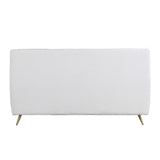 Acme - Doris EK Bed BD00564EK Vintage White Top Grain Leather