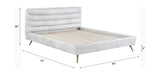 Acme - Doris EK Bed BD00564EK Vintage White Top Grain Leather
