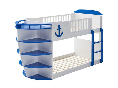 Acme - Neptune Twin/Twin Bunk Bed BD00577 Sky Blue & White Finish