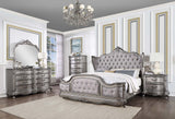 Ariadne EK Bed BD00602EK Velvet & Antique Platinum Finish | Acme - BD00602EK - Home Elegance USA - 5