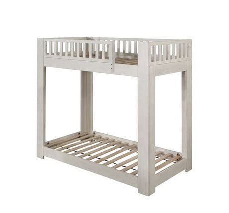 Cedro Twin/Twin Bunk Bed BD00612 Weathered White Finish | Acme - BD00612 - Home Elegance USA - 2