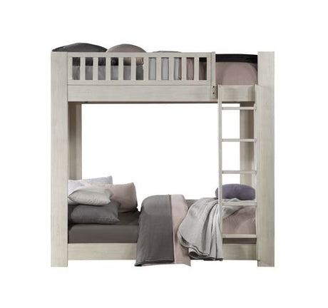 Cedro Twin/Twin Bunk Bed BD00612 Weathered White Finish | Acme - BD00612 - Home Elegance USA - 3