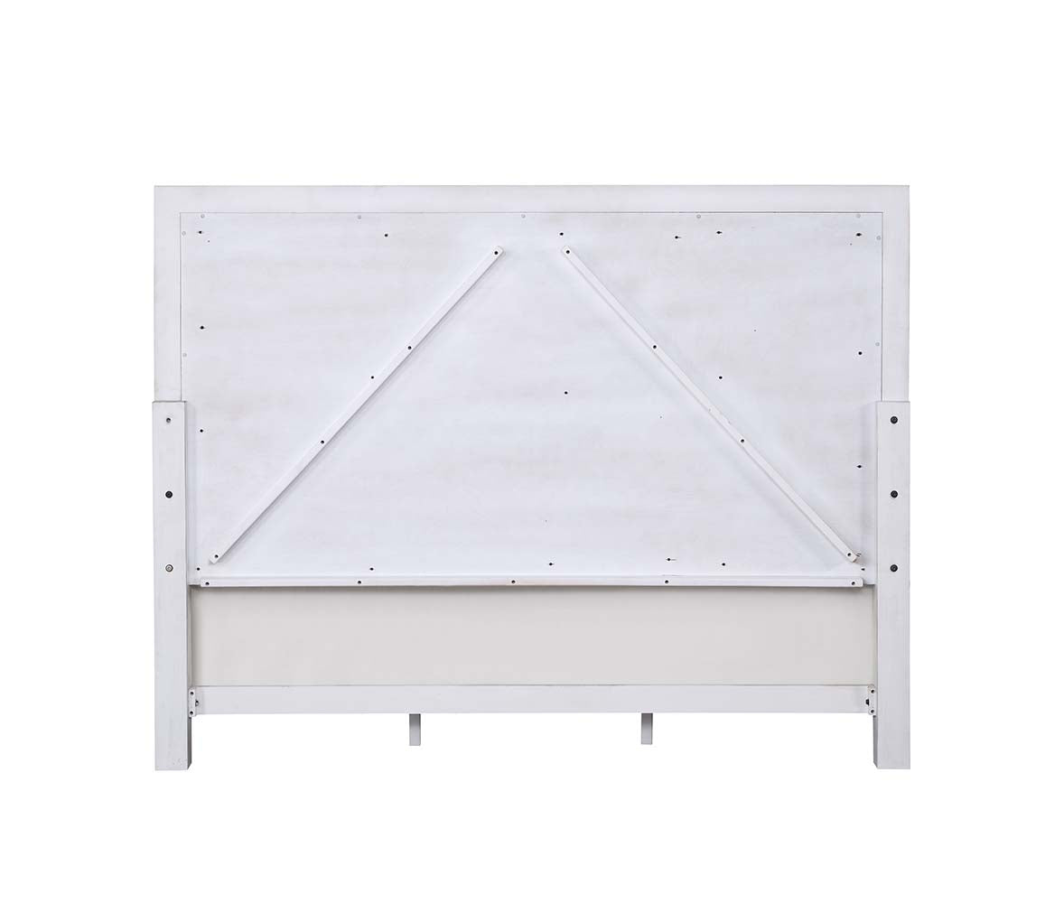 Acme - Katia CK Bed BD00658CK Light Gray Linen, Rustic Gray & Weathered White Finish