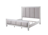 Acme - Katia CK Bed BD00658CK Light Gray Linen, Rustic Gray & Weathered White Finish