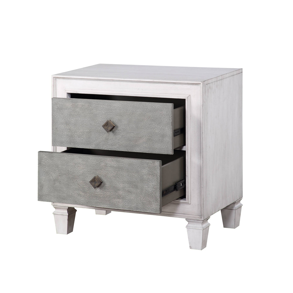 Acme - Katia Nightstand BD00661 Rustic Gray & Weathered White Finish