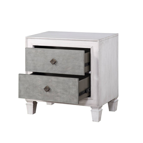 Acme - Katia Nightstand BD00661 Rustic Gray & Weathered White Finish