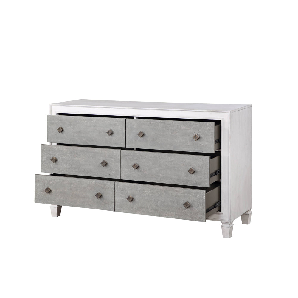 Acme - Katia Dresser BD00663 Rustic Gray & Weathered White Finish