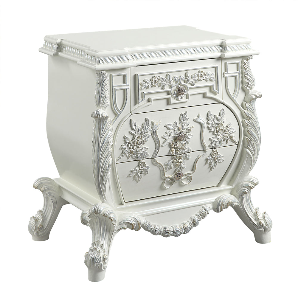 Acme - Vanaheim Nightstand BD00672 Antique White Finish