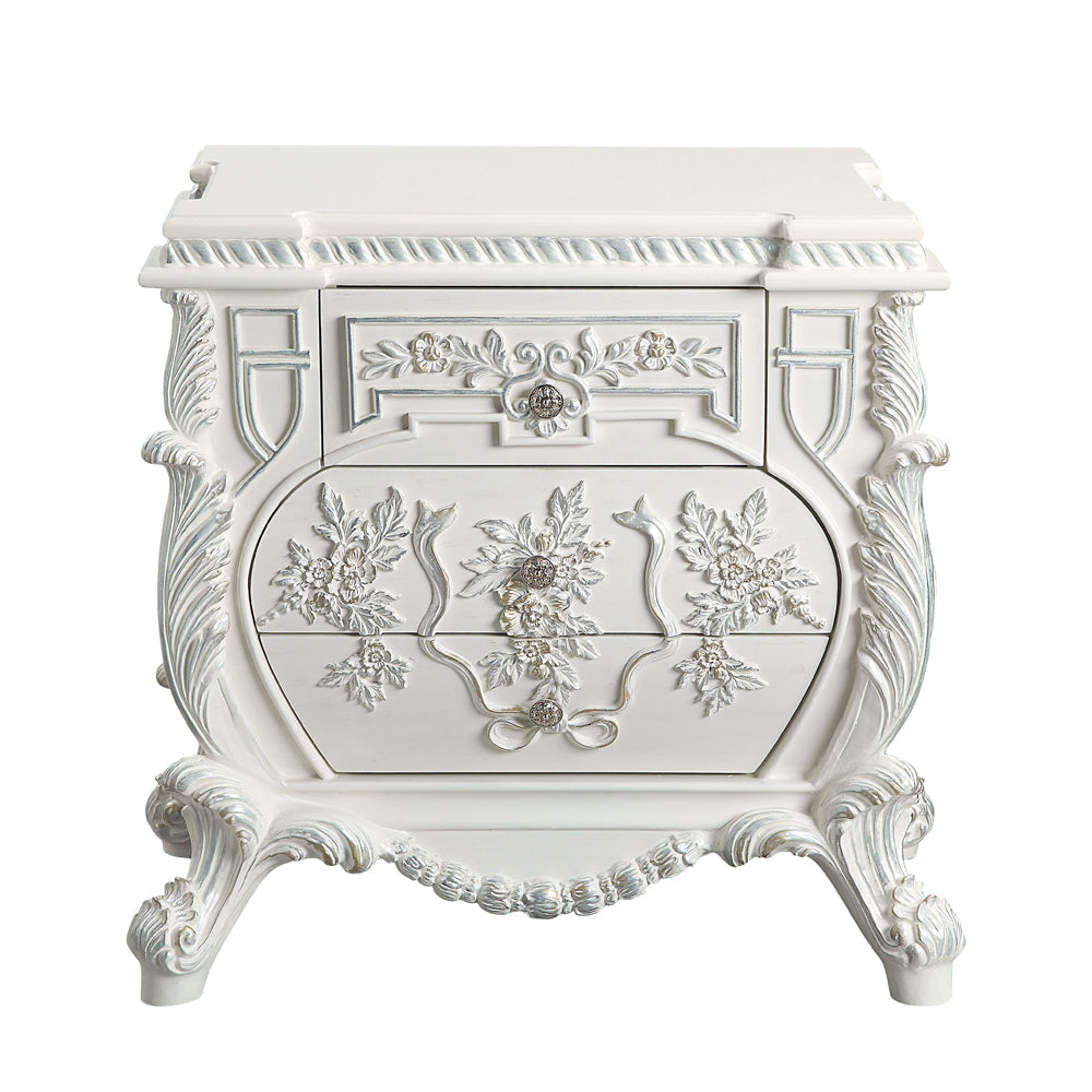 Acme - Vanaheim Nightstand BD00672 Antique White Finish