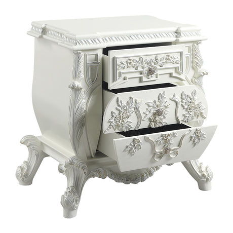 Acme - Vanaheim Nightstand BD00672 Antique White Finish