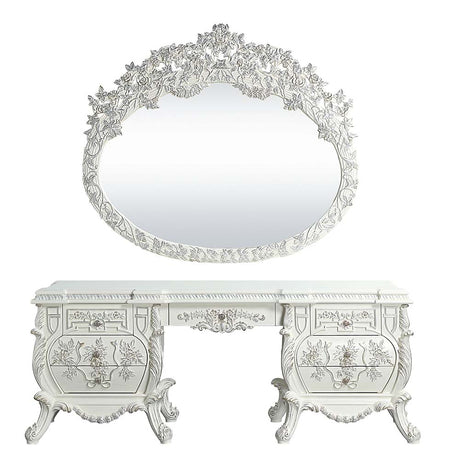 Acme - Vanaheim Vanity Desk BD00674 Antique White Finish