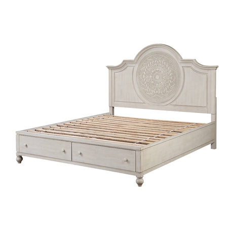 Acme - Roselyne CK Bed BD00693CK Antique White Finish