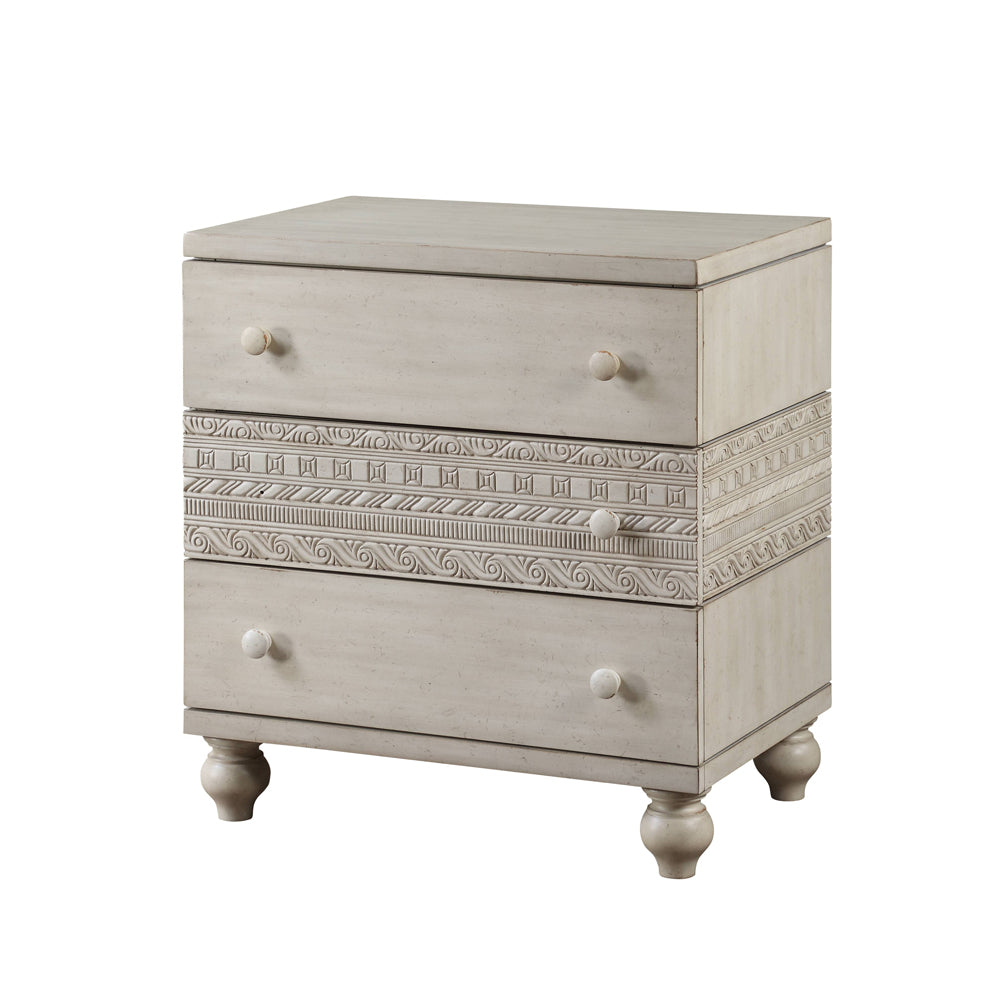 Acme - Roselyne Nightstand BD00696 Antique White Finish