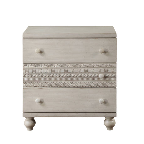 Acme - Roselyne Nightstand BD00696 Antique White Finish