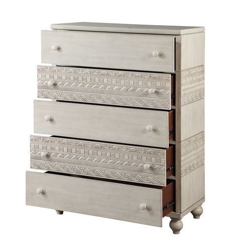 Acme - Roselyne Chest BD00699 Antique White Finish