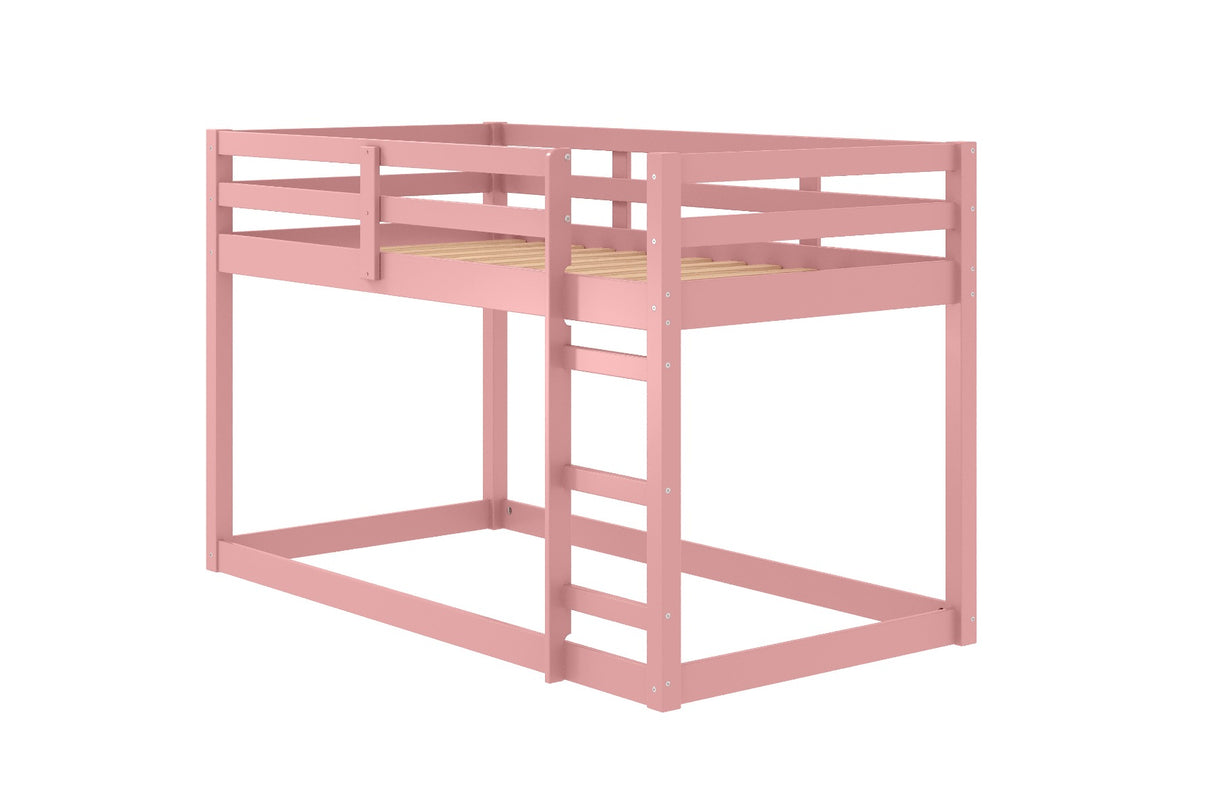 Acme - Gaston II Twin Loft Bed BD00768 Pink Finish