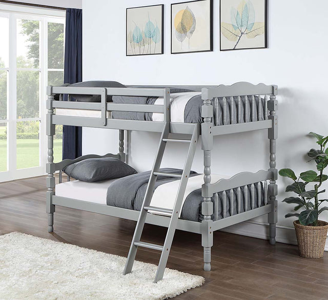 Acme - Homestead Twin/Twin Bunk Bed BD00864 Gray Finish