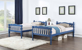 Acme - Homestead Twin/Twin Bunk Bed BD00865 Dark Blue Finish