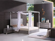 Eastern King Arlene Modern Grey Elm & Stainless Steel Bedroom Set - View Image 1