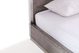 Eastern King Arlene Modern Grey Elm & Stainless Steel Bedroom Set