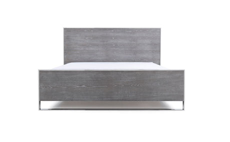 Charlene Modern Grey Elm & Stainless Steel Bedroom Set – VIG Furniture - sold by Home Elegance USA