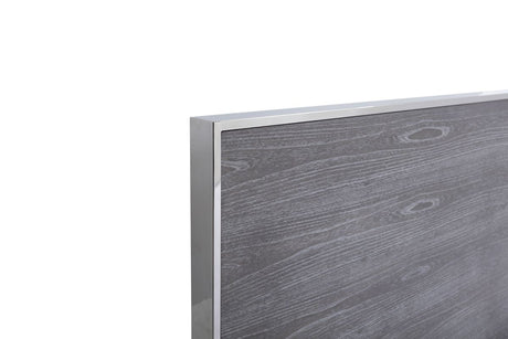 Charlene Modern Grey Elm & Stainless Steel Bedroom Set – VIG Furniture - sold by Home Elegance USA