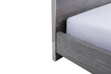 Charlene Modern Grey Elm and Stainless Steel EK Bedroom Set