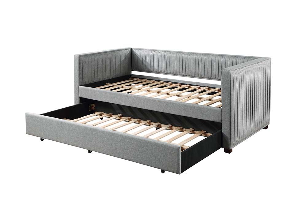 Danyl Daybed W/Trundle (Twin) BD00954 Gray Fabric | Acme - BD00954 - Home Elegance USA - 2