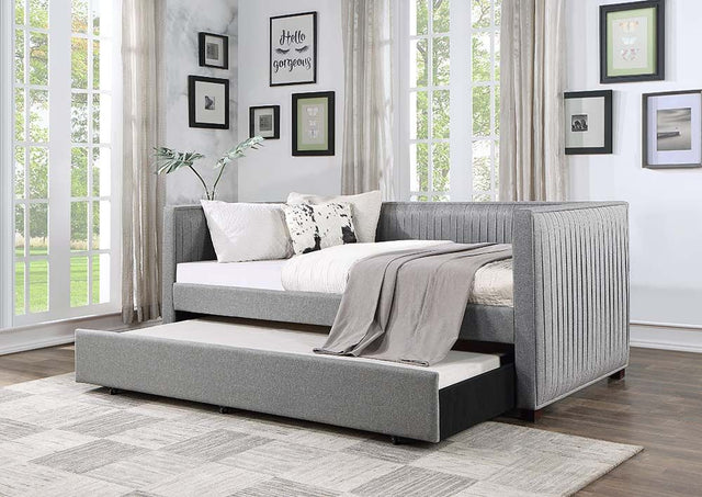 Danyl Daybed W/Trundle (Twin) BD00954 Gray Fabric | Acme - BD00954 - Home Elegance USA - 1