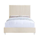 Acme - Edzia EK Bed BD00962EK Beige Velvet