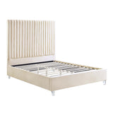 Acme - Edzia Queen Bed BD00963Q Beige Velvet