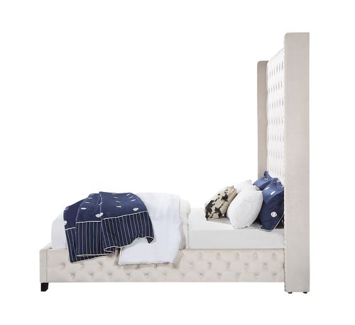 Acme - Fabrice EK Bed BD00964EK Beige Velvet