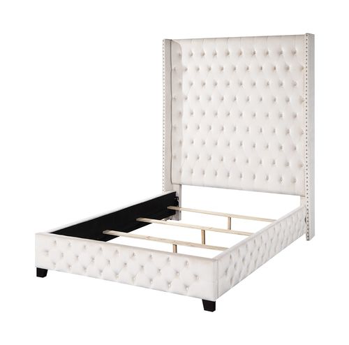 Acme - Fabrice EK Bed BD00964EK Beige Velvet