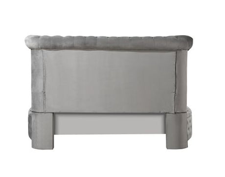 Acme - Gaiva EK Bed W/Storage BD00966EK Gray Velvet