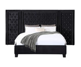 Damazy EK Bed BD00974EK Black Velvet | Acme - BD00974EK - Home Elegance USA - 3