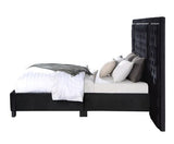 Damazy EK Bed BD00974EK Black Velvet | Acme - BD00974EK - Home Elegance USA - 4