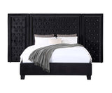 Damazy Queen Bed BD00975Q Black Velvet | Acme - BD00975Q - Home Elegance USA - 3