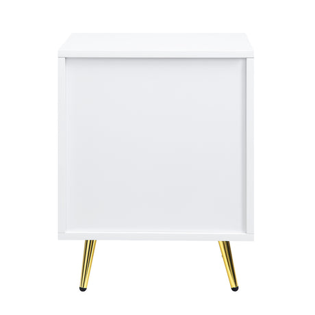 Acme - Gaines Nightstand BD01035 White High Gloss Finish