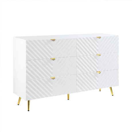 Acme - Gaines Dresser BD01037 White High Gloss Finish