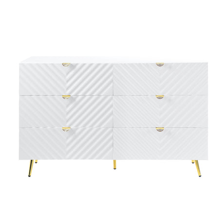 Acme - Gaines Dresser BD01037 White High Gloss Finish