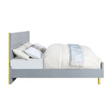 Acme - Gaines EK Bed BD01039EK Gray High Gloss Finish