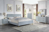 Acme - Gaines Queen Bed BD01040Q Gray High Gloss Finish