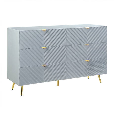 Acme - Gaines Dresser BD01043 Gray High Gloss Finish