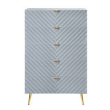 Acme - Gaines Chest BD01044 Gray High Gloss Finish