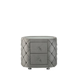 Acme - Perine Nightstand BD01063 Gray Velvet