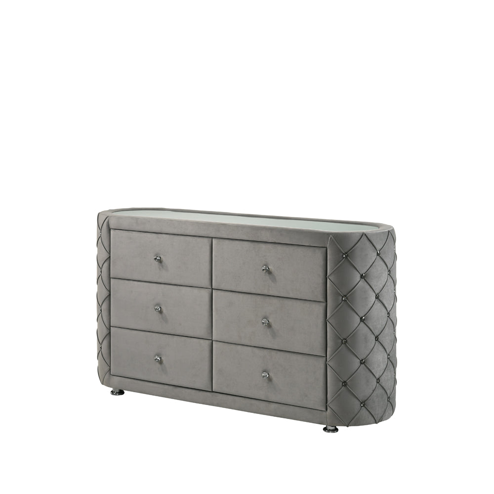 Acme - Perine Dresser BD01065 Gray Velvet