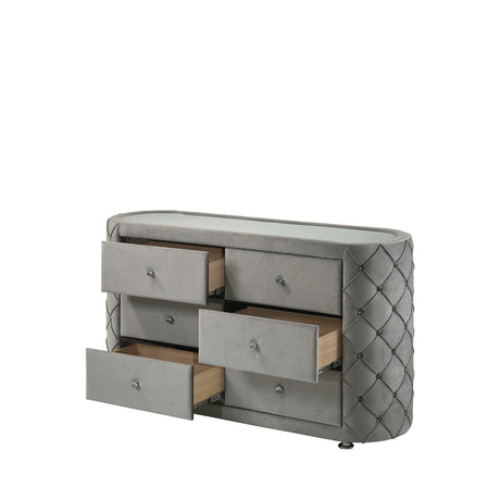 Acme - Perine Dresser BD01065 Gray Velvet